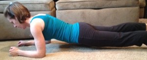 Plank belly slouch